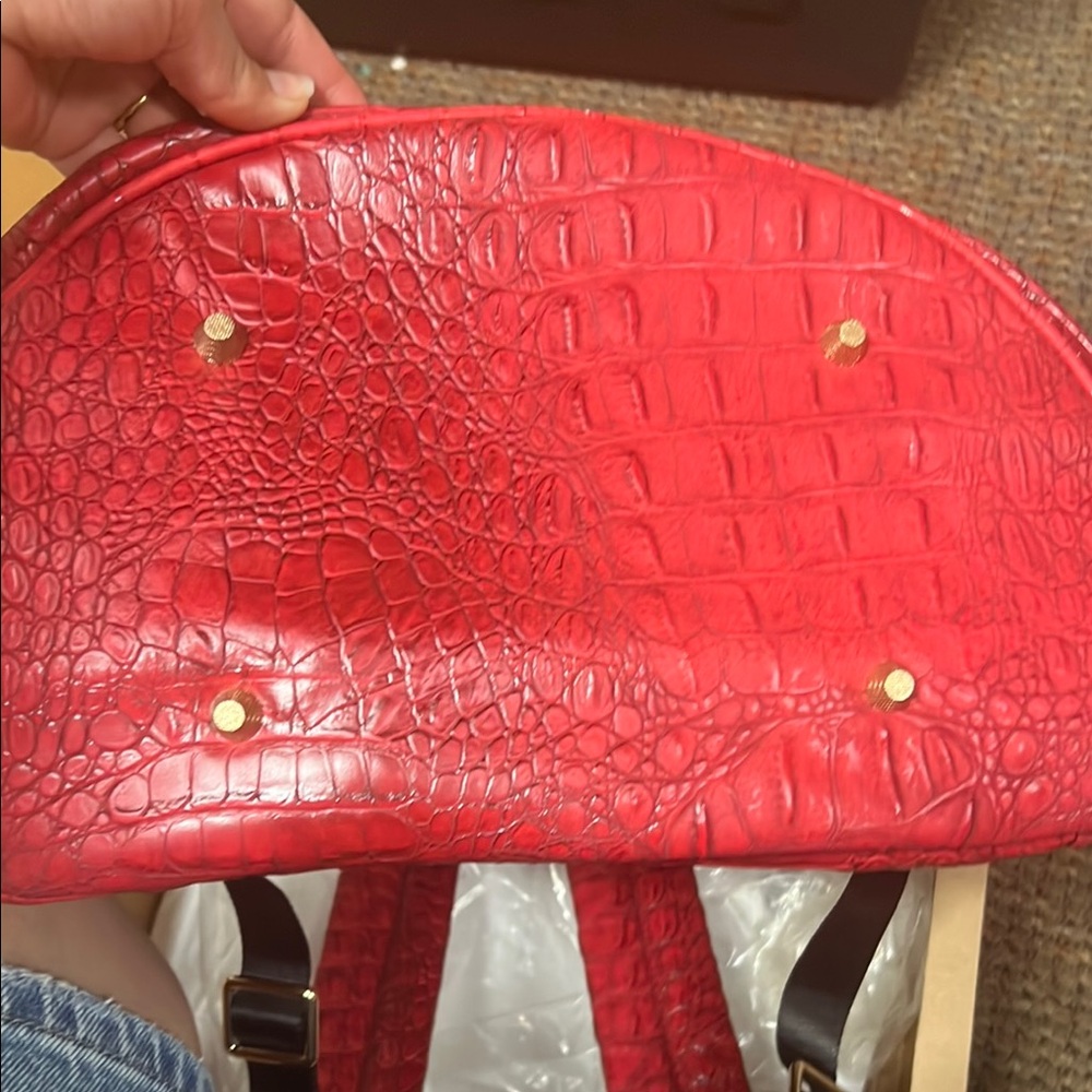 Zara Red Studded Backpack - Picture 8 of 12
